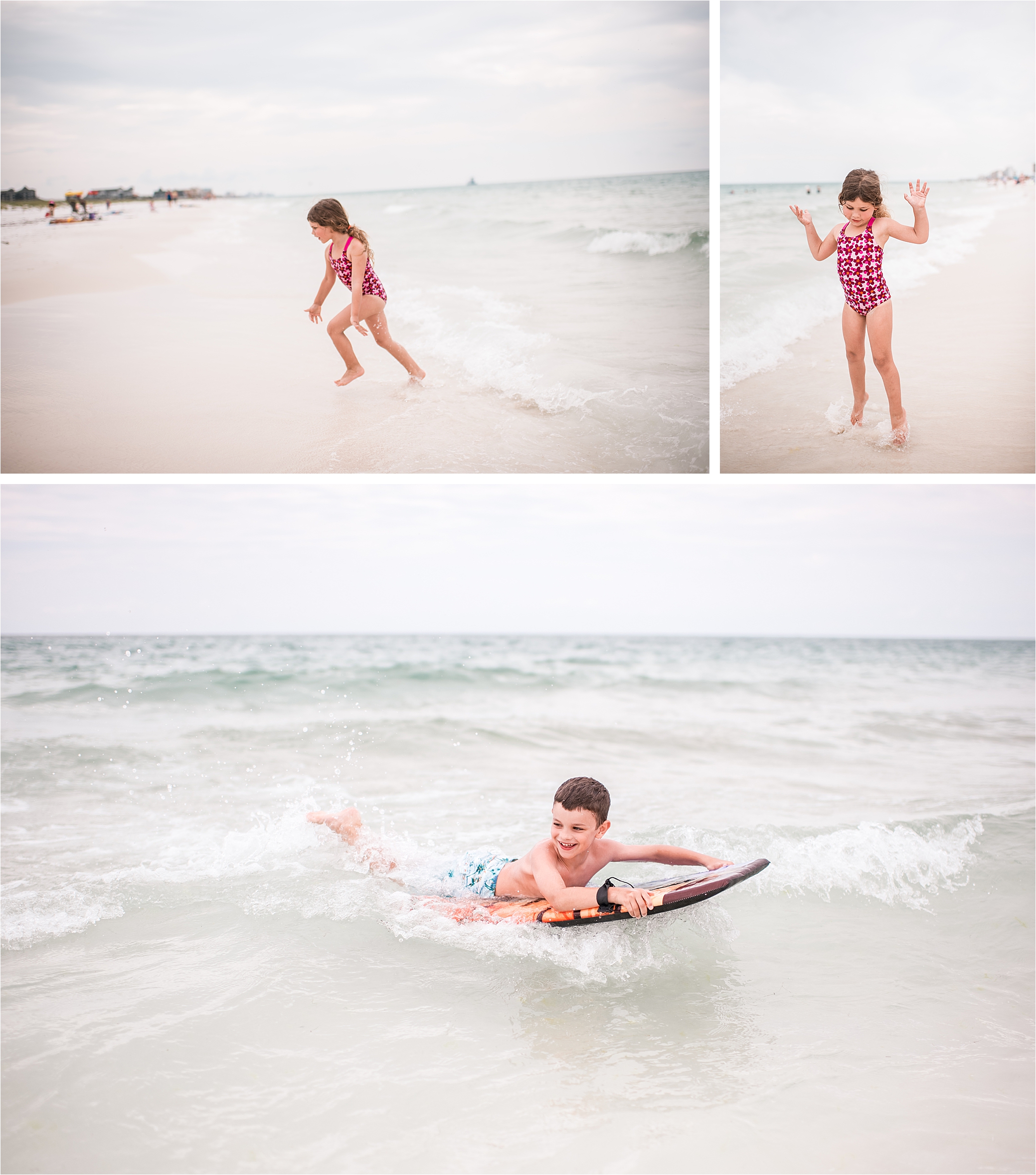 kids having fun at the beach in Destin, FL.