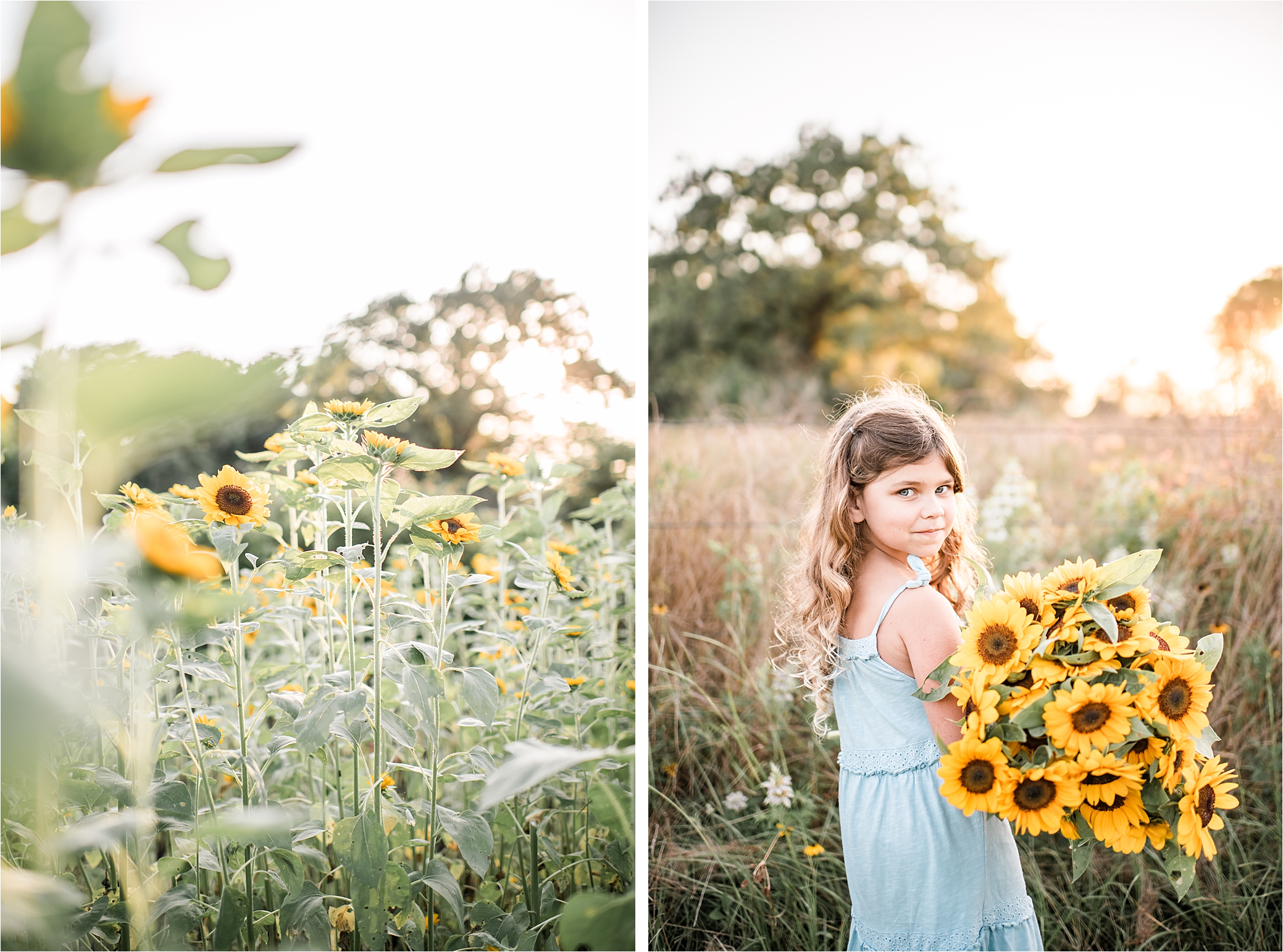 girl and Sunflowers in Houston