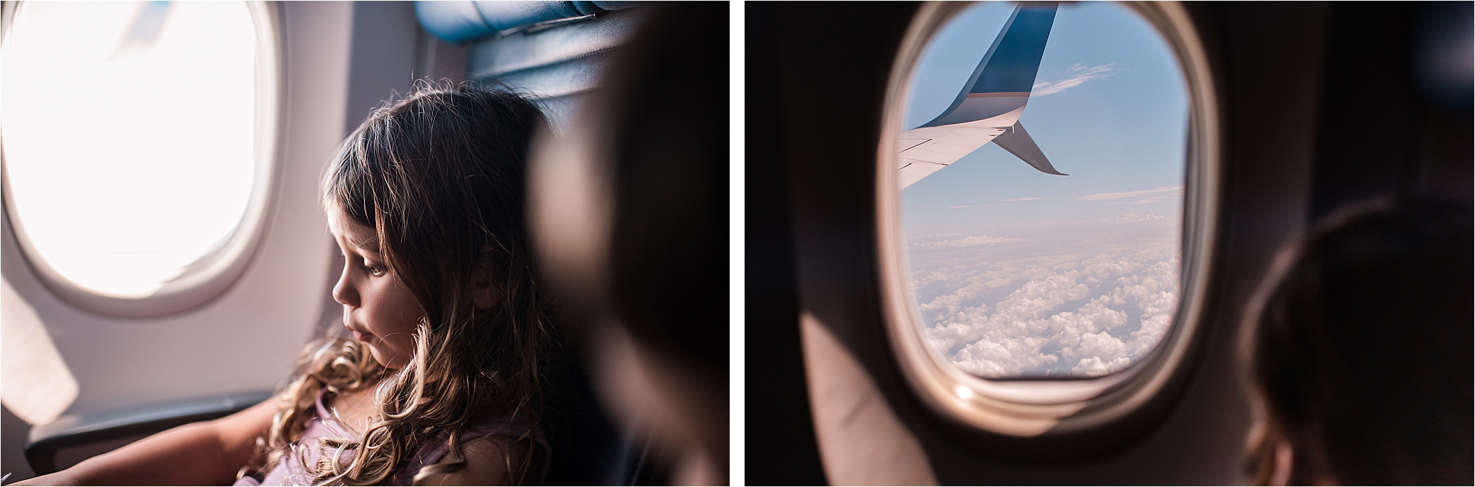 girl on airplane