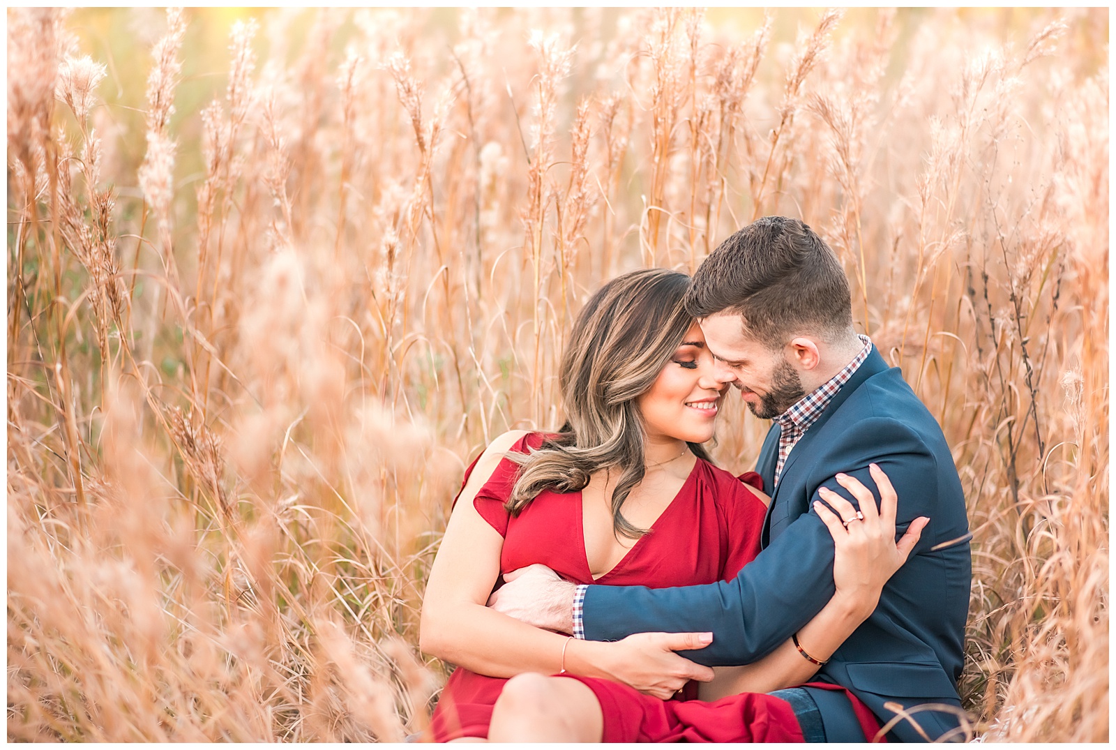 Houston Wedding and Engagement Photography tall grass.
