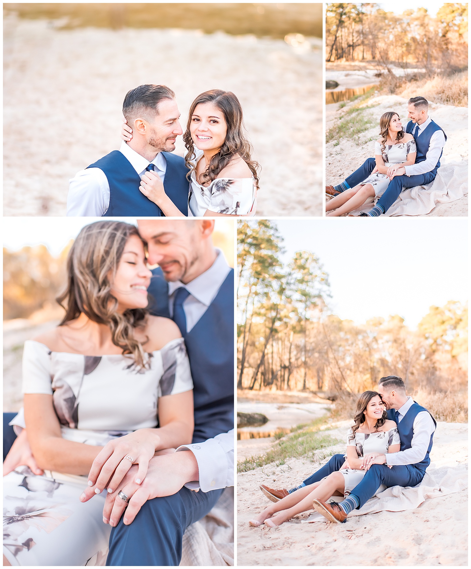 Spring Creek Engagement Photos in The Woodlands Texas