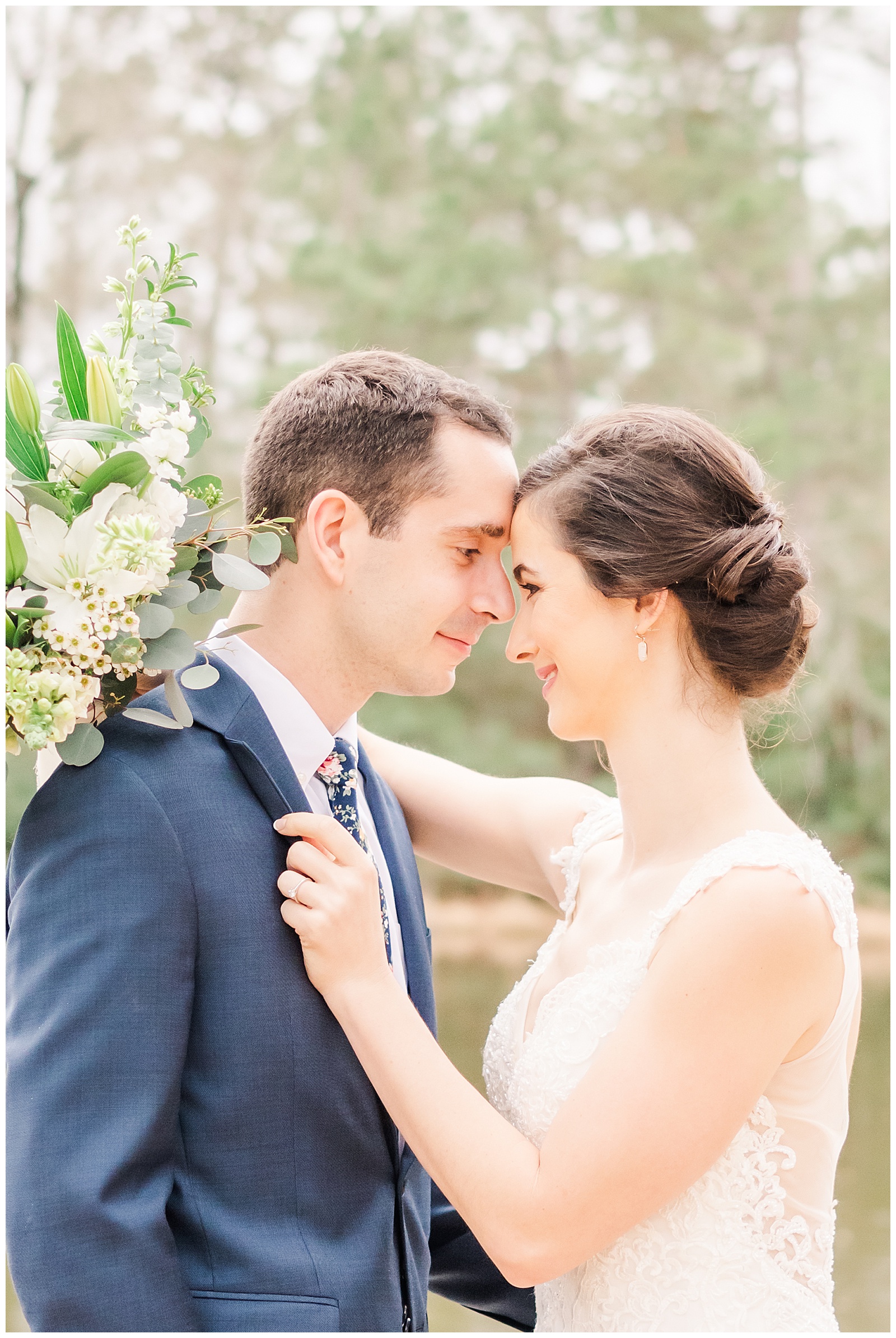 A Winter Wedding Portrait in The Woodlands Texas