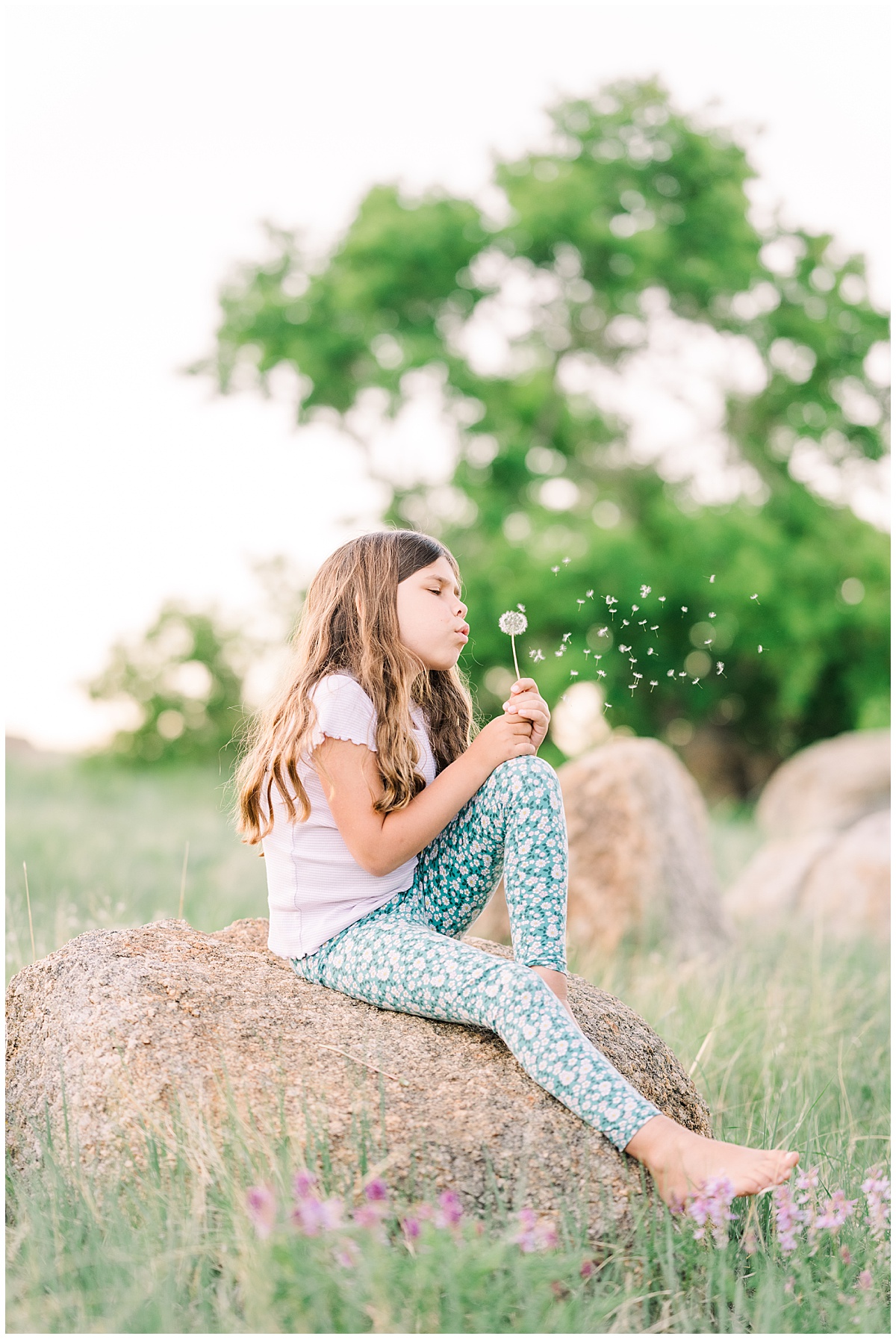 Girl Blowing a Dandelion, Relics of Rainbows Photo 