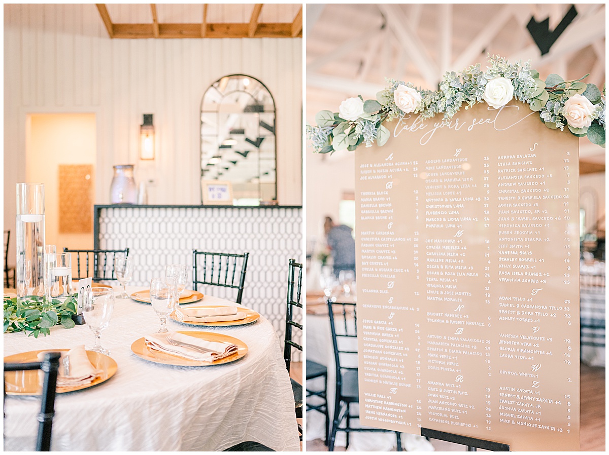 A classic blush and gold wedding details.  