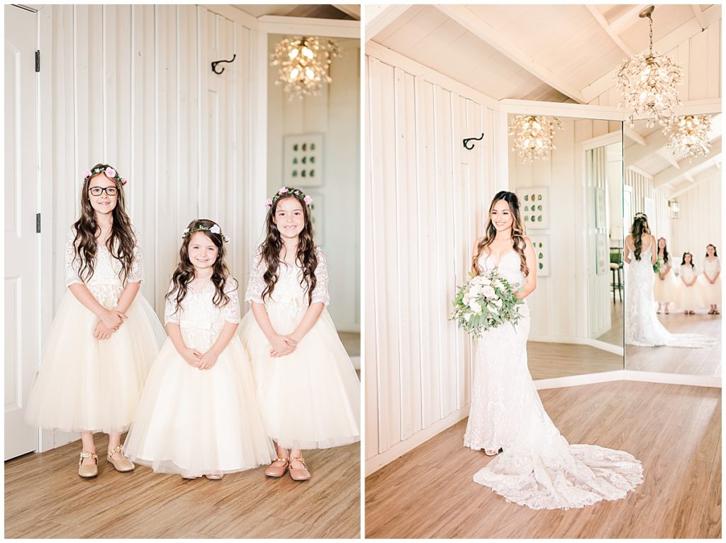 flower girls and bride, classic wedding photography.