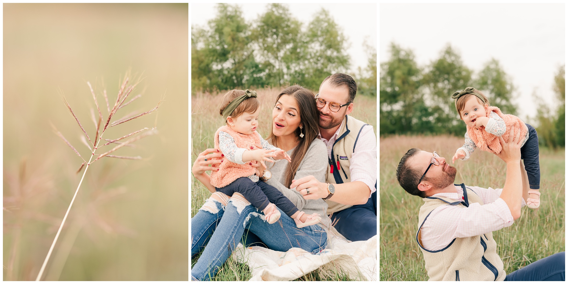 fall grass photos with baby in The Woodlands
