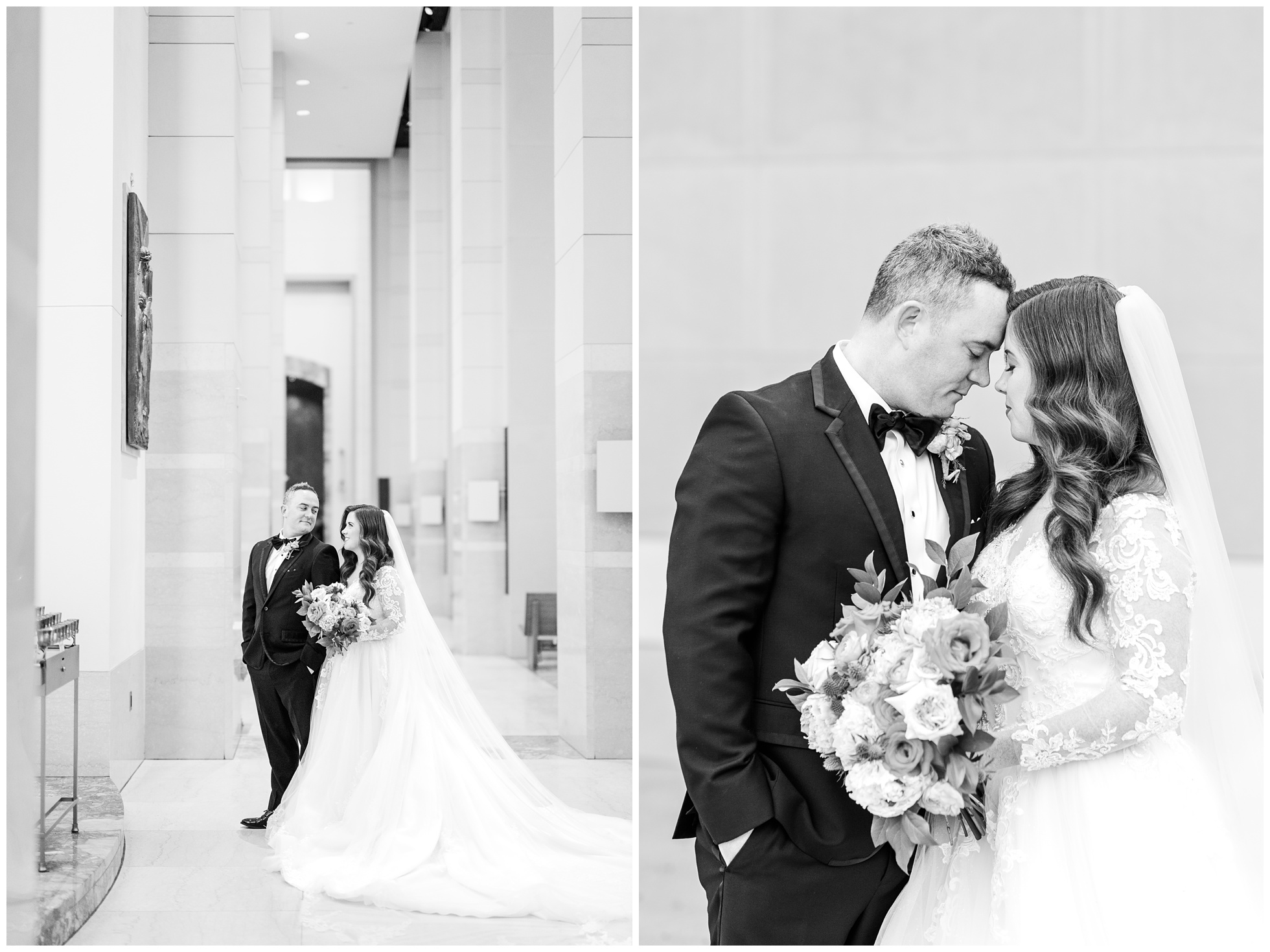 Church Wedding Portraits at Co Cathedral of the Sacred Heart, Houston.